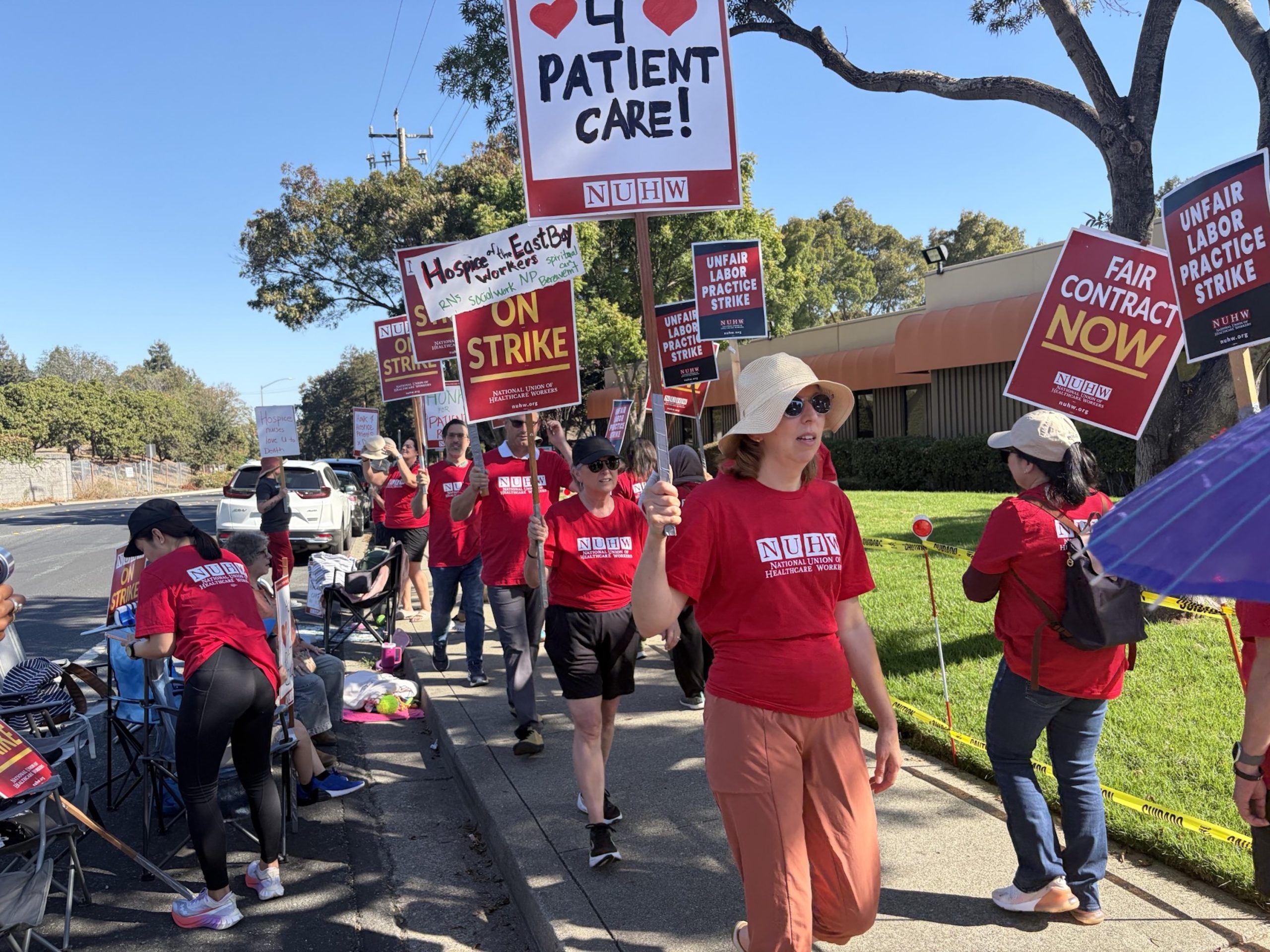Hw Lettering Nurses and other employees at Hospice East Bay begin weeklong strike ...